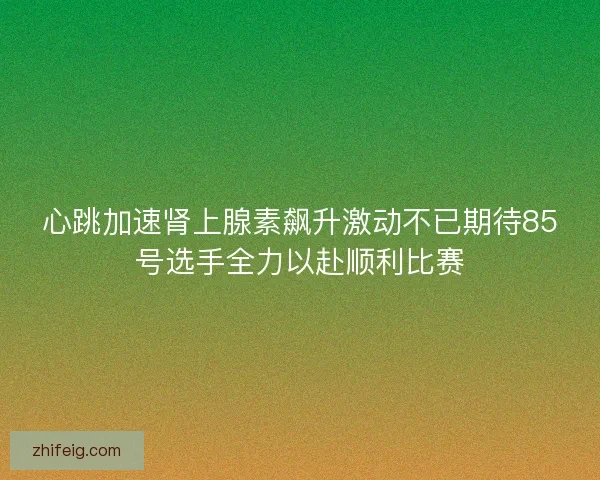 心跳加速肾上腺素飙升激动不已期待85号选手全力以赴顺利比赛